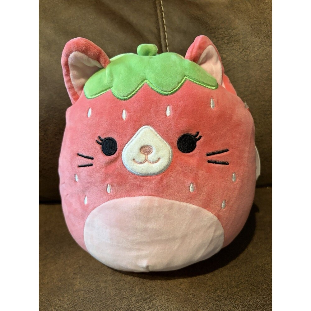 Squishmallows Olma the Strawberry Cat 8" NWT Pink Plush